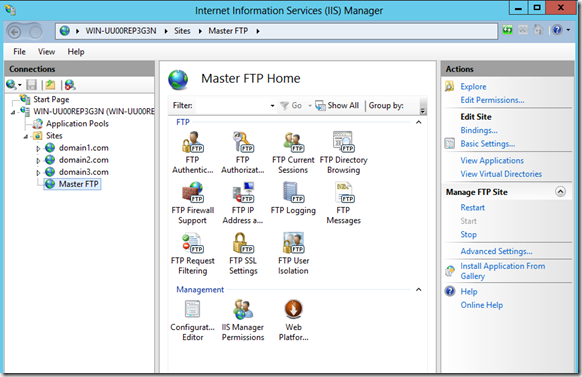 Using FTP User Isolation to secure your IIS 8 site
