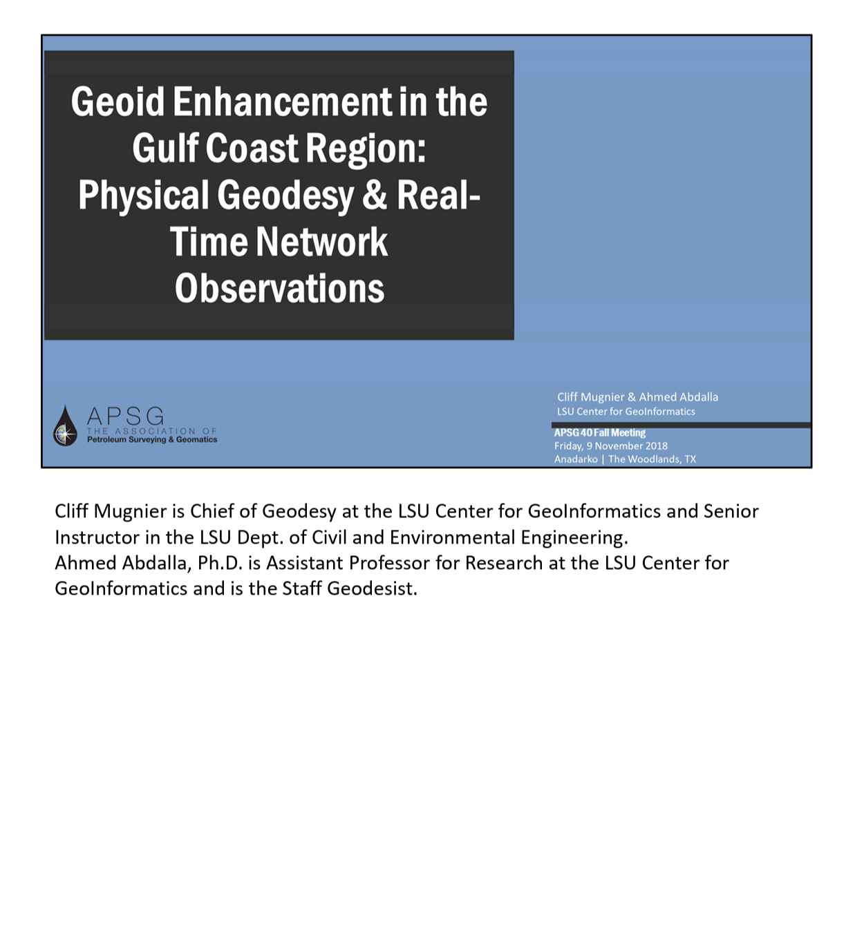 Geoid Enhancement in the Gulf Coast Region