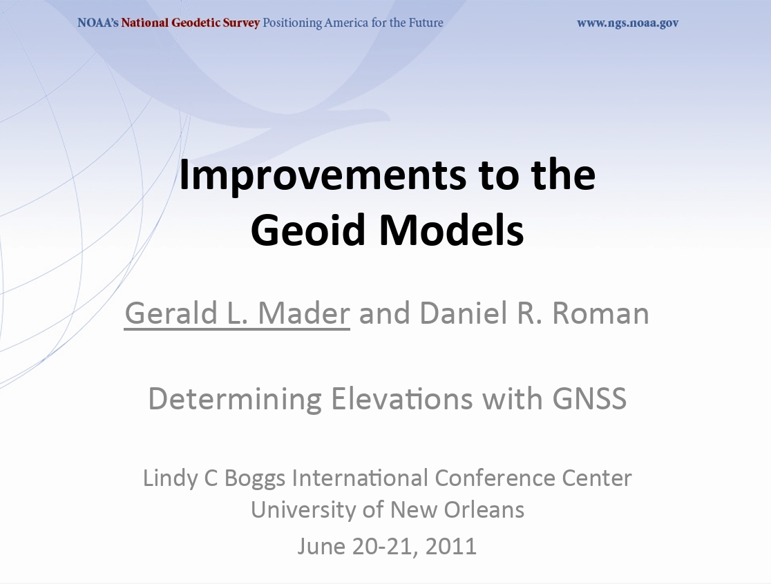 Improvements to the Geoid model