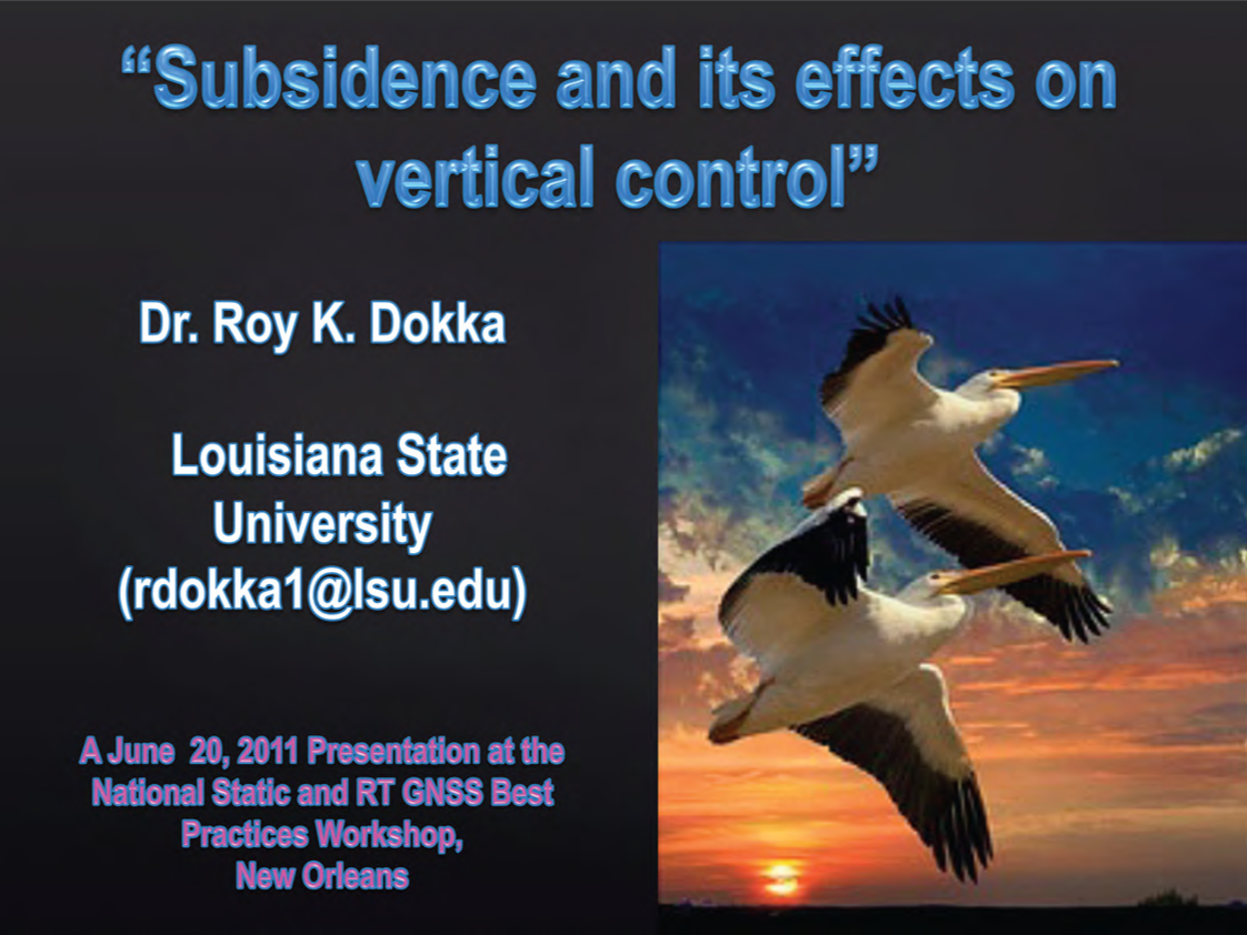 Subsidence and its effects on vertical control