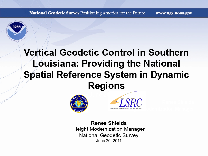 Vertical geodetic control in Southern Louisiana