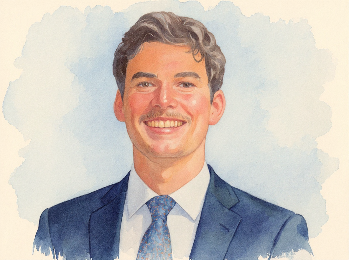 Jon in suit watercolor